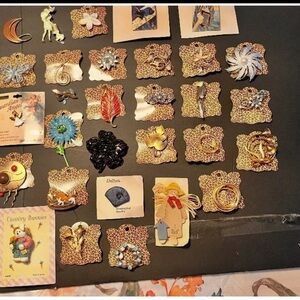 Vintage Brooch Collection with Assorted Designs